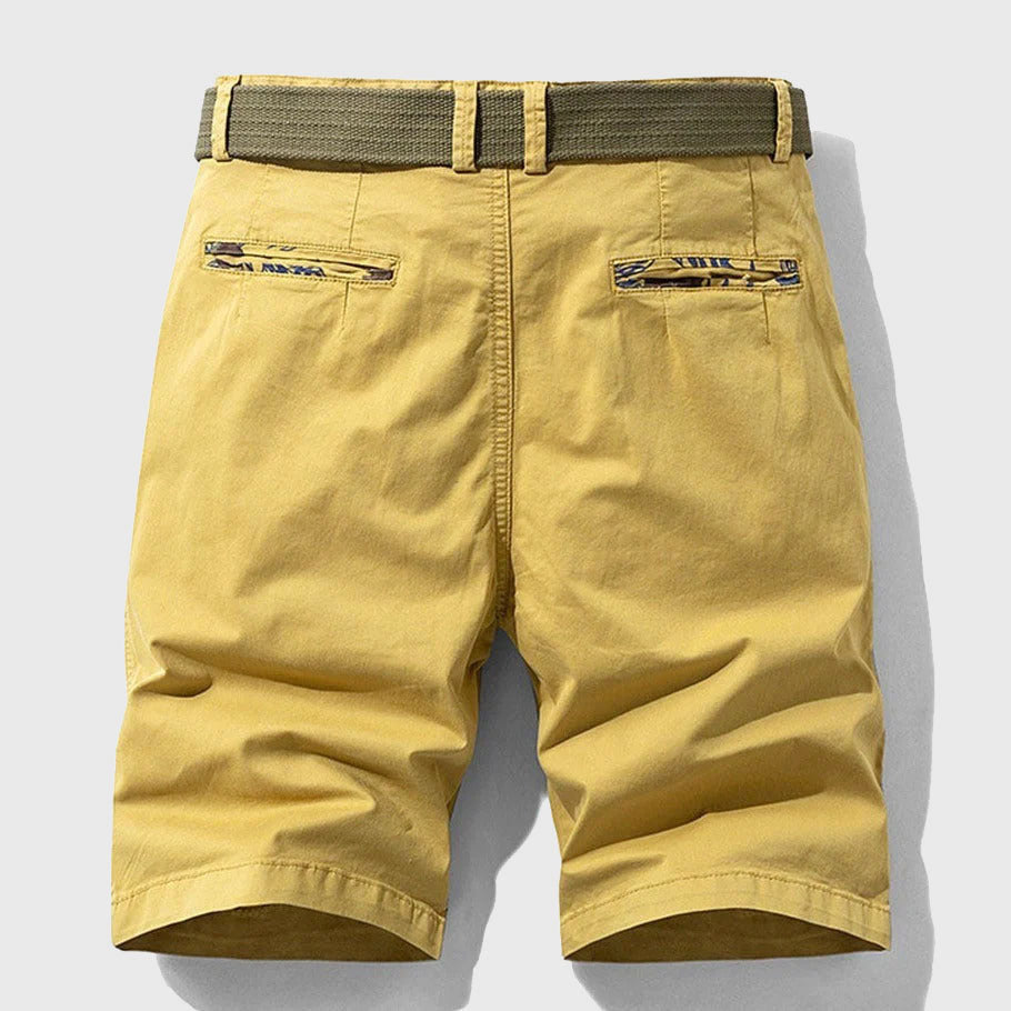 Men's Casual Belted Shorts