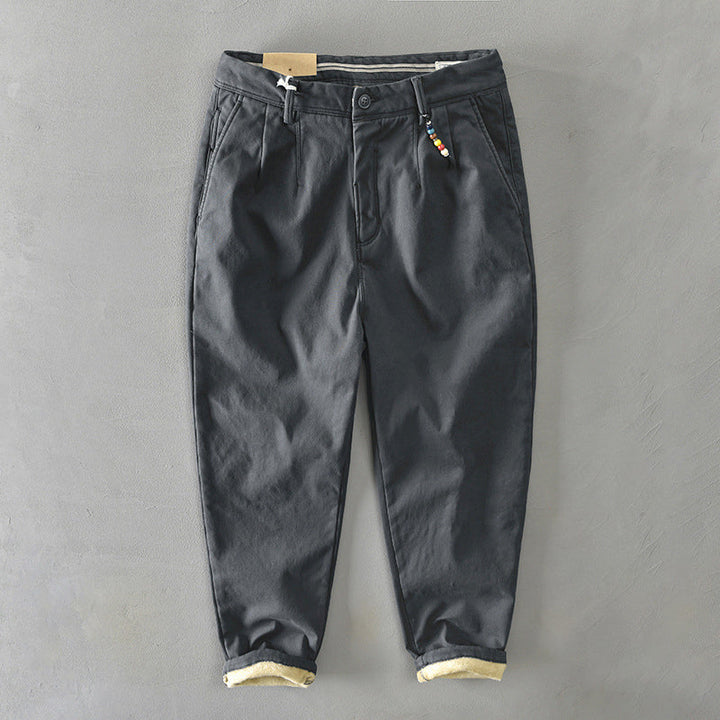 Men's Casual Tapered Chino Pants Gray