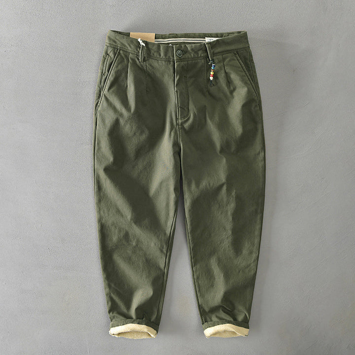 Men's Casual Tapered Chino Pants Green
