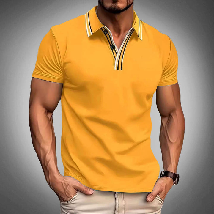 Men's Contrast Trim Polo Shirt Yellow