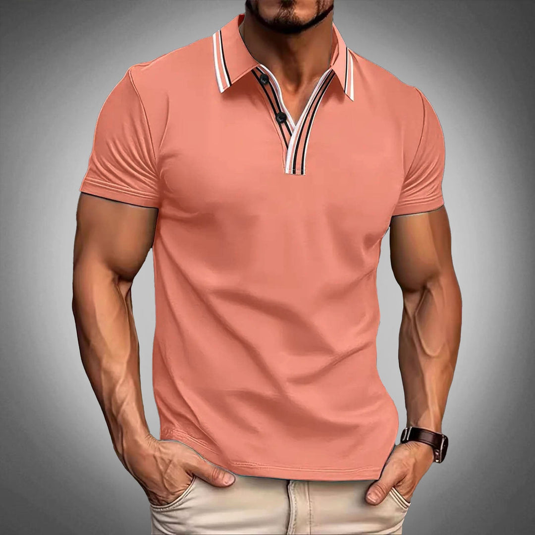 Men's Contrast Trim Polo Shirt Orange