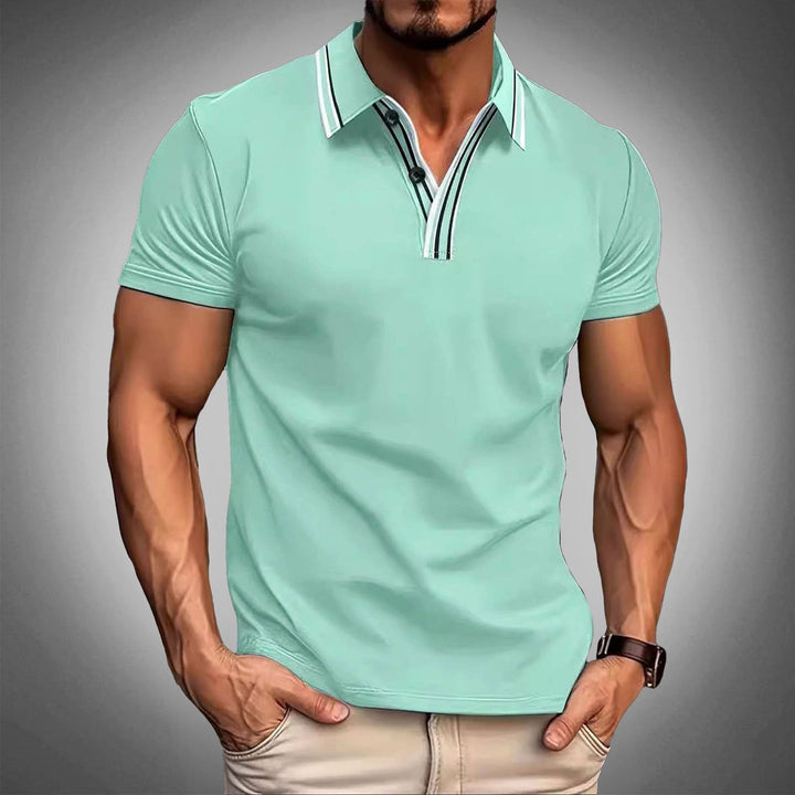 Men's Contrast Trim Polo Shirt Green