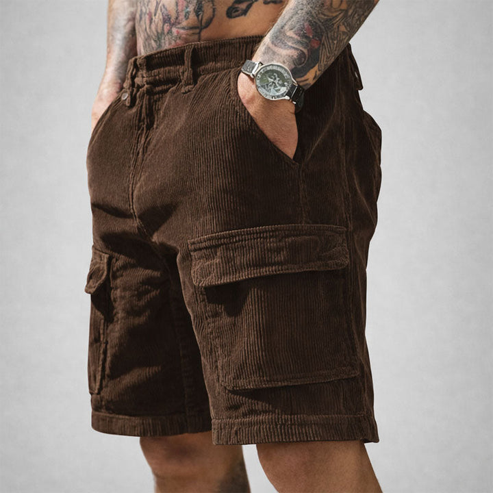Men's Corduroy Cargo Shorts Brown