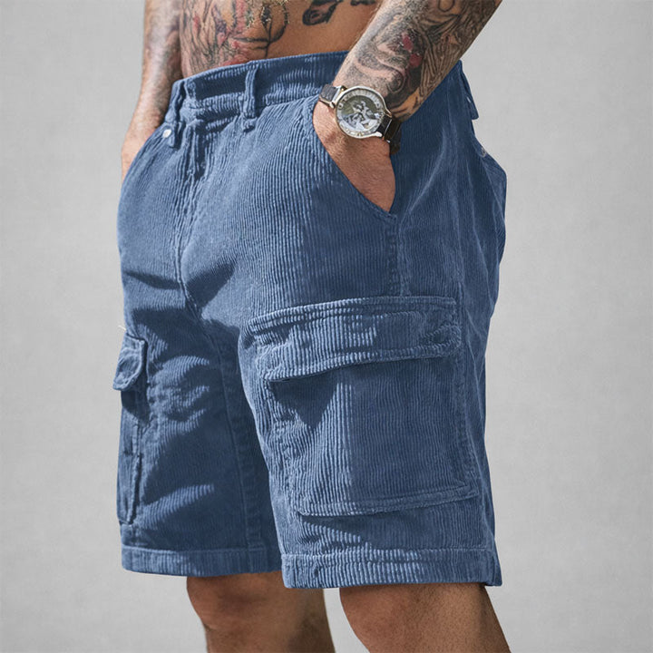 Men's Corduroy Cargo Shorts Blue