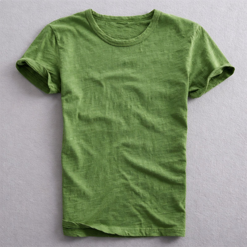 Men's Cotton Crew Neck T-Shirt Green