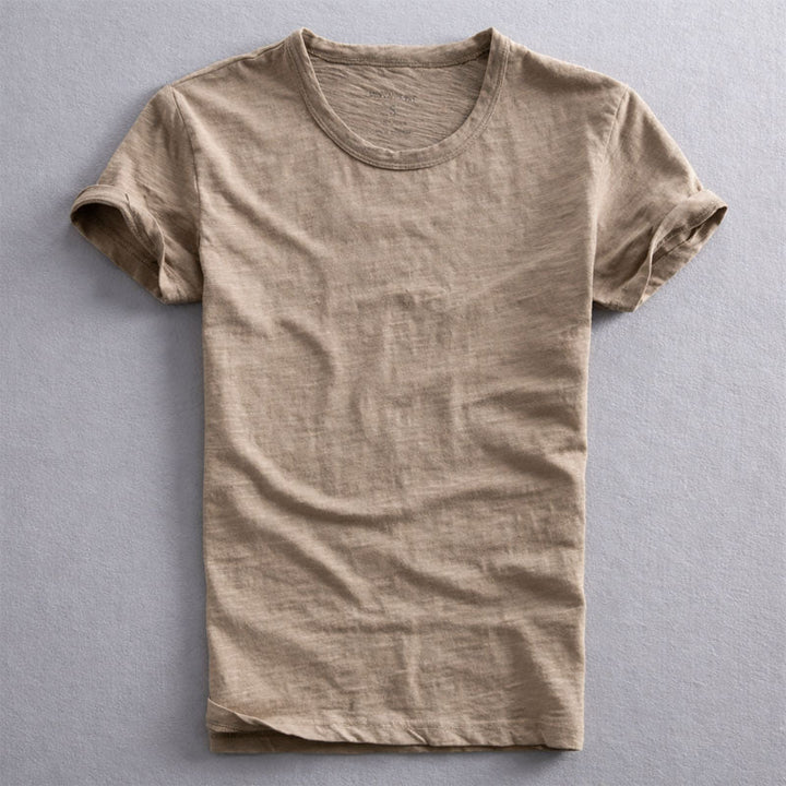 Men's Cotton Crew Neck T-Shirt Khaki