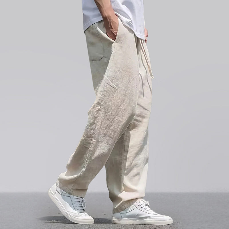 Men's Cotton Wide-Leg Trousers