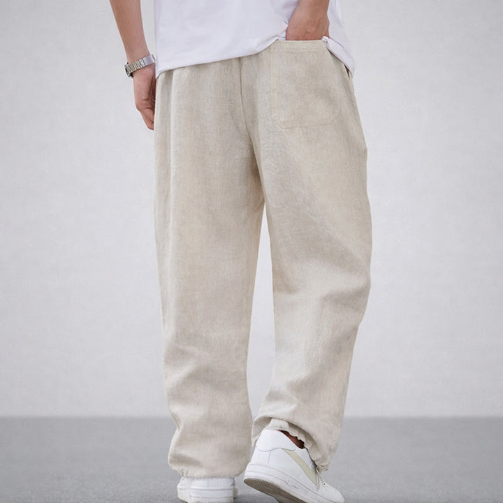 Men's Cotton Wide-Leg Trousers