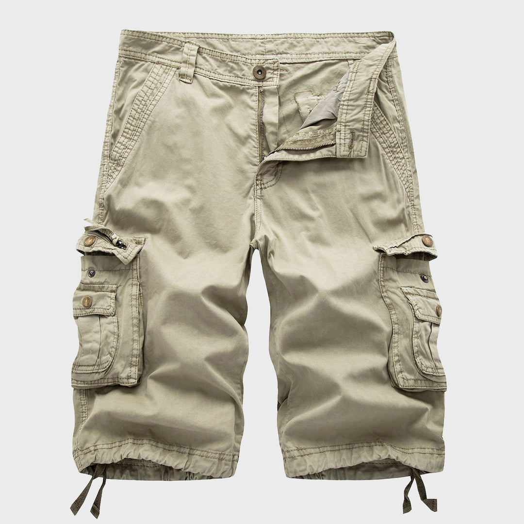 Men's Drawstring Cargo Shorts Beige