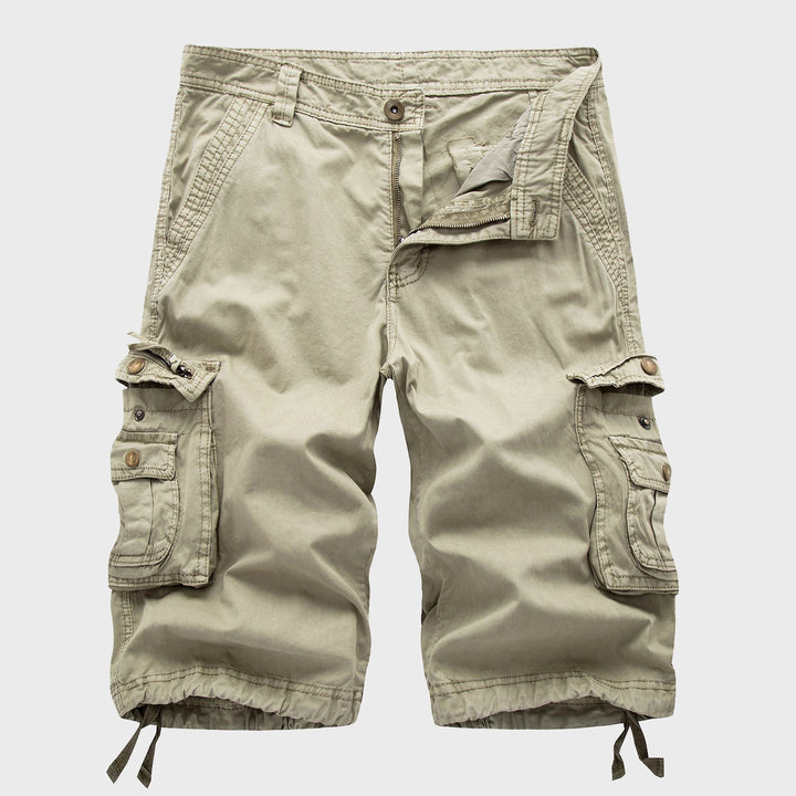 Men's Drawstring Cargo Shorts Beige