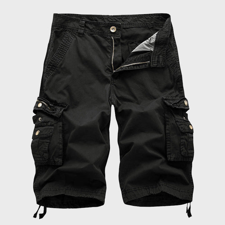 Men's Drawstring Cargo Shorts Black