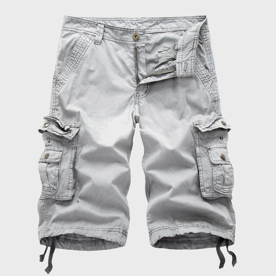 Men's Drawstring Cargo Shorts Gray