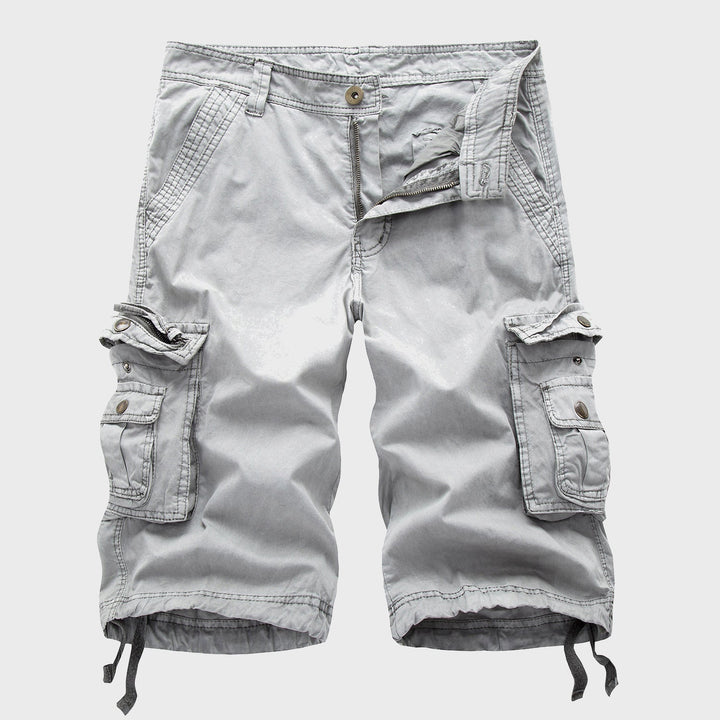 Men's Drawstring Cargo Shorts Gray
