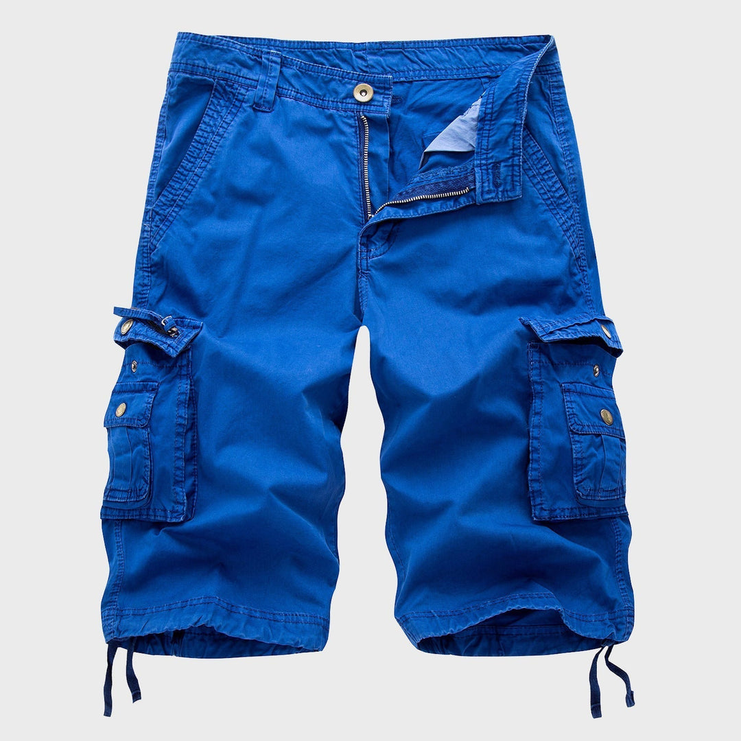 Men's Drawstring Cargo Shorts Blue