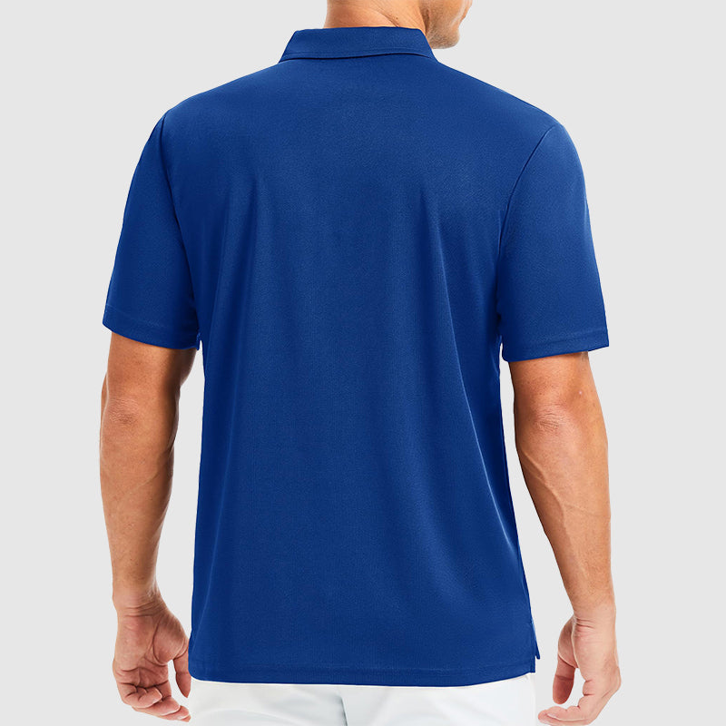 Men's Polo Shirt with Three-Button Collar