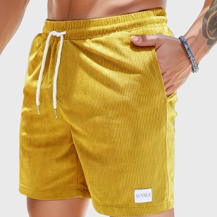 Men's Relaxed Fit Corduroy Shorts Yellow