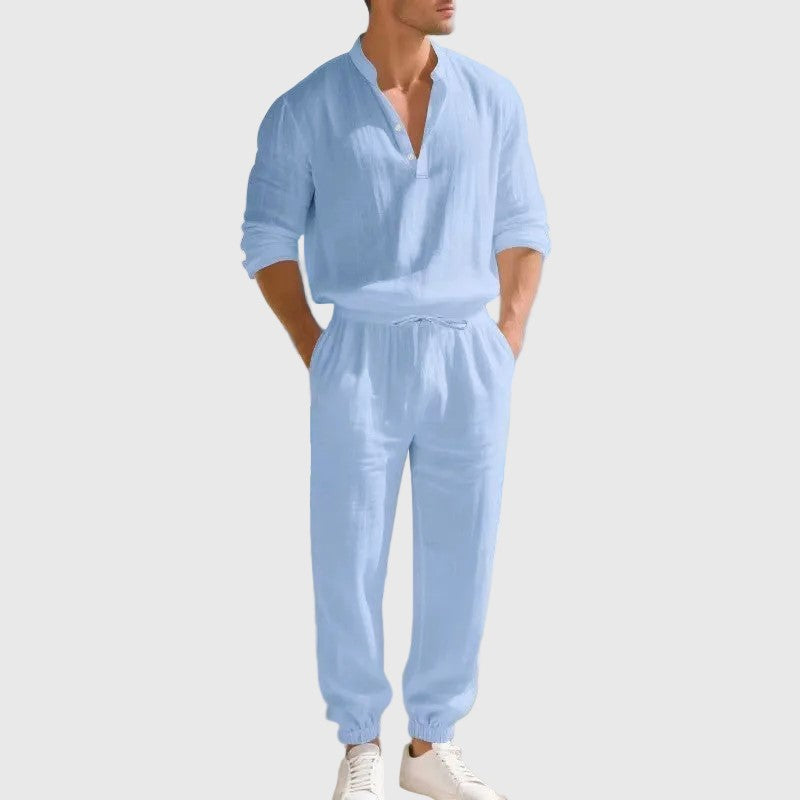 Men's Relaxed Fit Riviera Two-Piece Set Blue