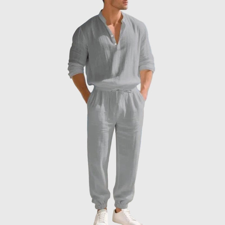 Men's Relaxed Fit Riviera Two-Piece Set Gray