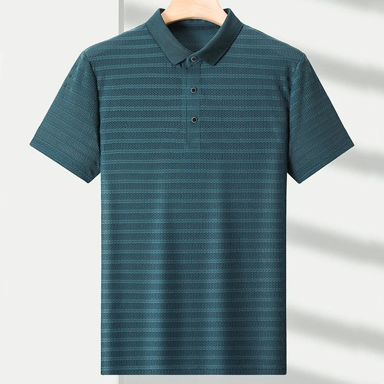 Men's Striped Pattern Polo Shirt