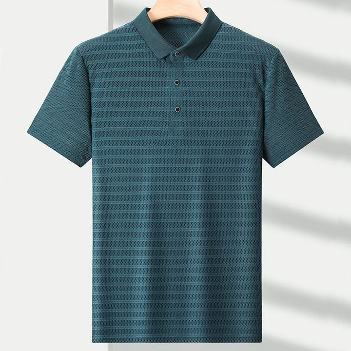 Men's Striped Pattern Polo Shirt