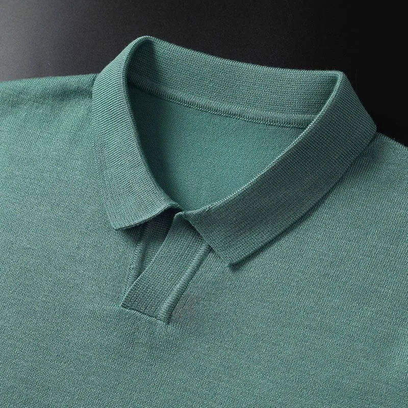 Men's Textured Knit Polo Shirt