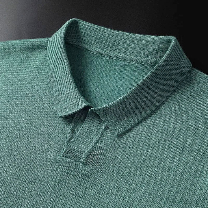Men's Textured Knit Polo Shirt