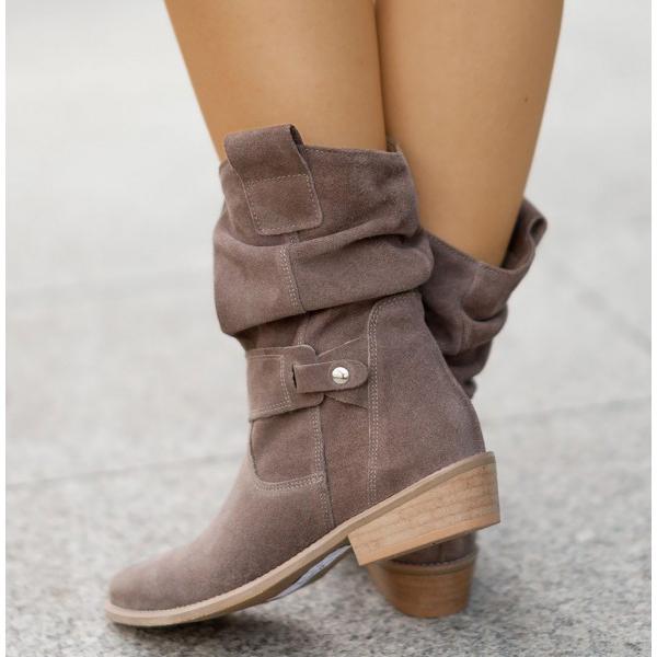 Women's Elegant Ankle Boots with Zipper Closure Alabaster Beige