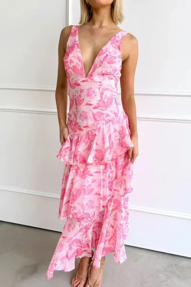Eileen | Women's Elegant Maxi Dress for Effortless Summer Look Pink