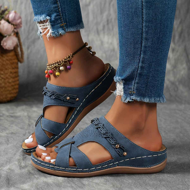 Elanea | Women's Breathable Platform Sandals Peacock Blue
