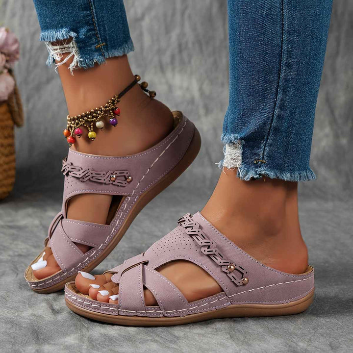 Elanea | Women's Breathable Platform Sandals Light Purple