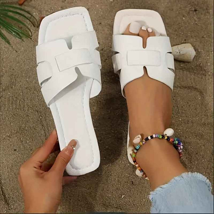 Elara | Elegant Women's Sandals with Comfortable Footbed for Summer White