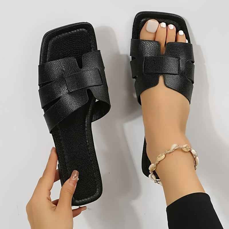 Elara | Elegant Women's Sandals with Comfortable Footbed for Summer Black