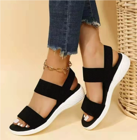 Florrie | Women's Breathable Sandals with Padded Sole Black