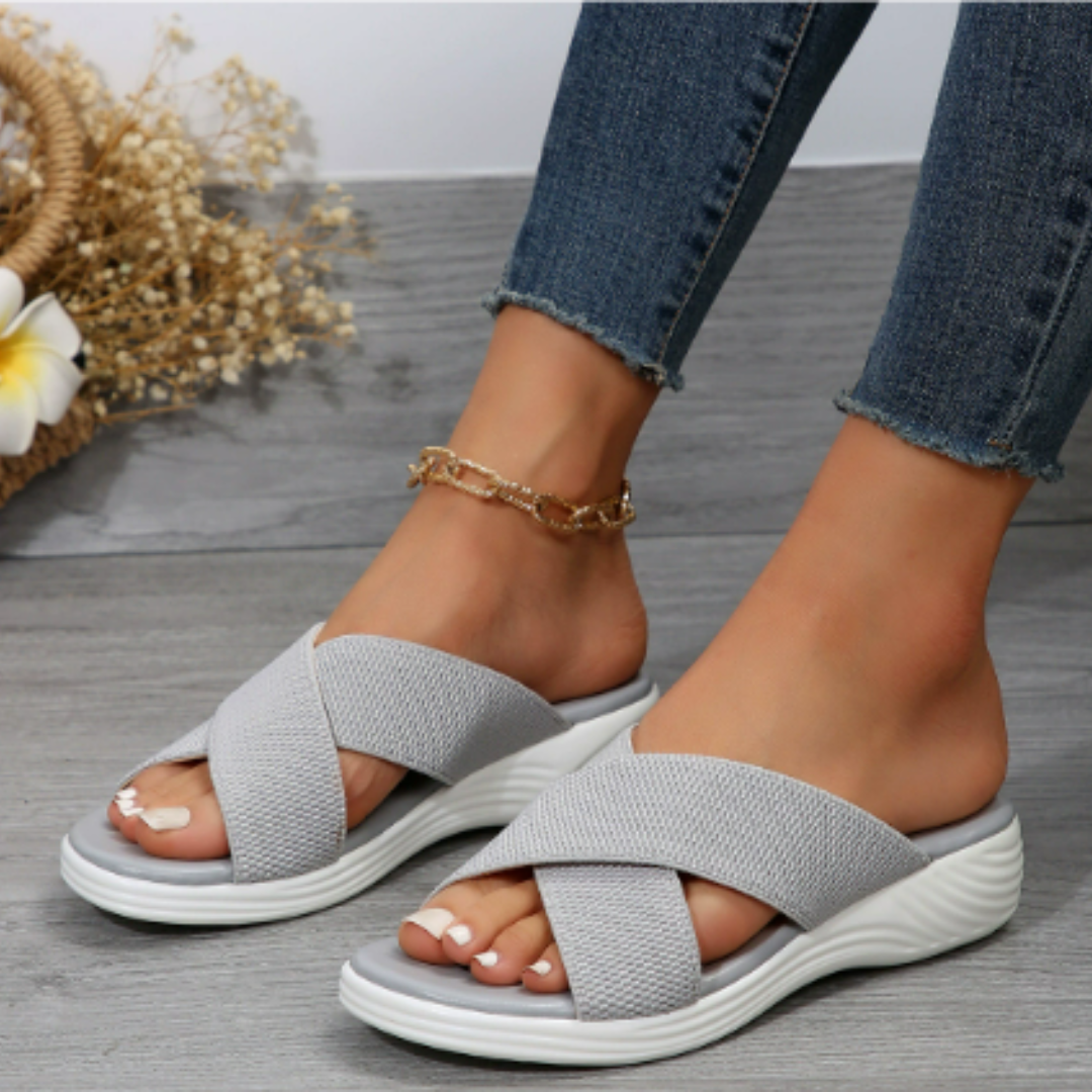 Florrie | Women's Breathable Sandals with Padded Sole Gray CrossFit