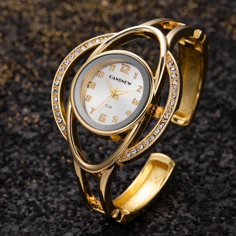 Elegant Bangle Watch for Timeless Style Gold