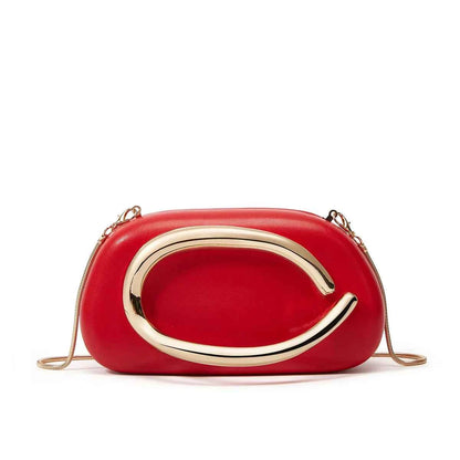 Gold Clutch Bag for Special Occasions Red Burgundy black Red M