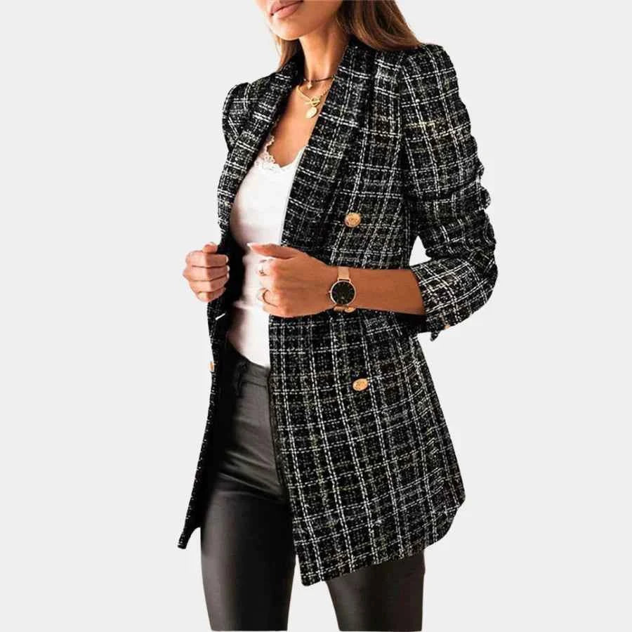 Elegant Women's Blazer - Stylish and Versatile Outerwear Black