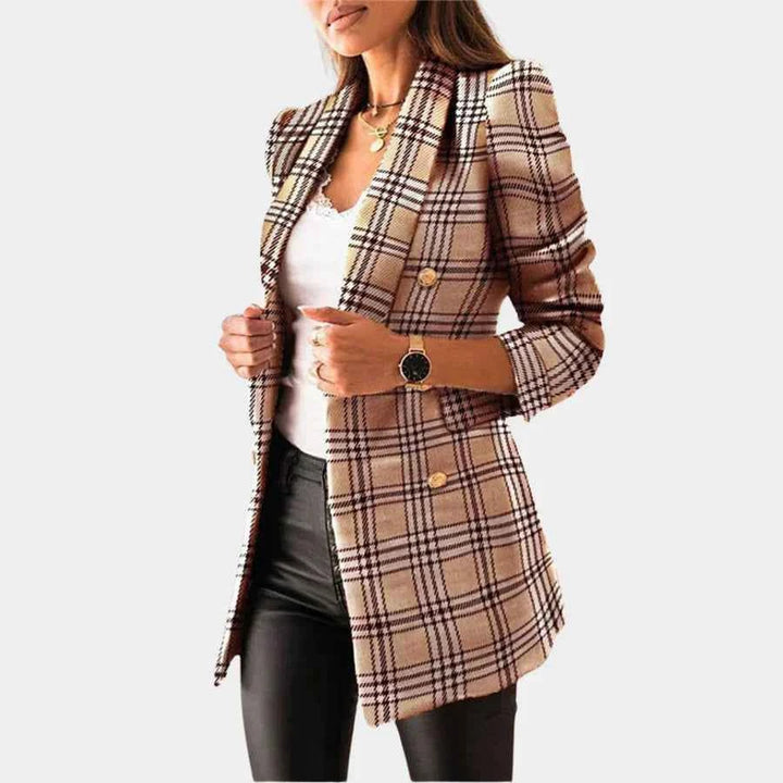 Elegant Women's Blazer - Stylish and Versatile Outerwear Khaki