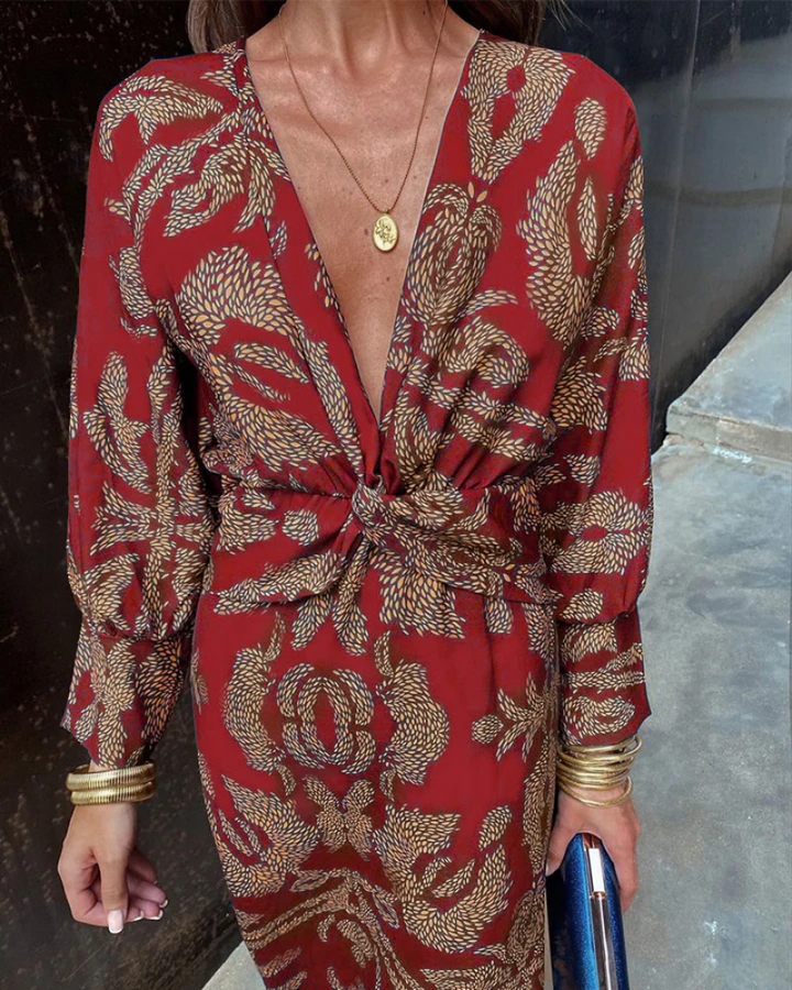 Elegant Women's Shift Maxi Dress for Date Night Out Red