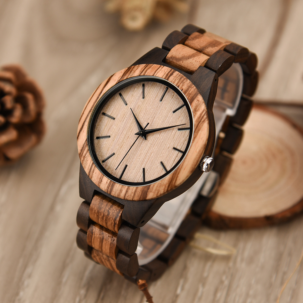 Elegant Wooden Quartz Watch - Oakridge Style Beige
