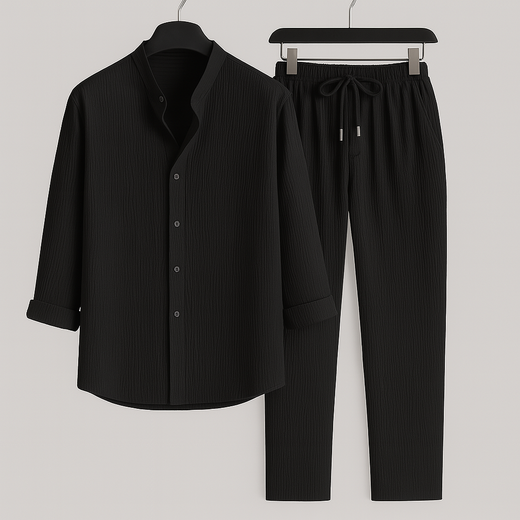 Linen Resort Set for Ultimate Comfort Black