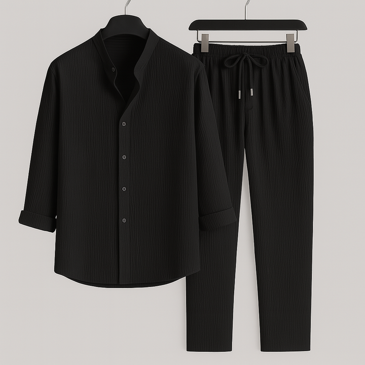 Linen Resort Set for Ultimate Comfort Black