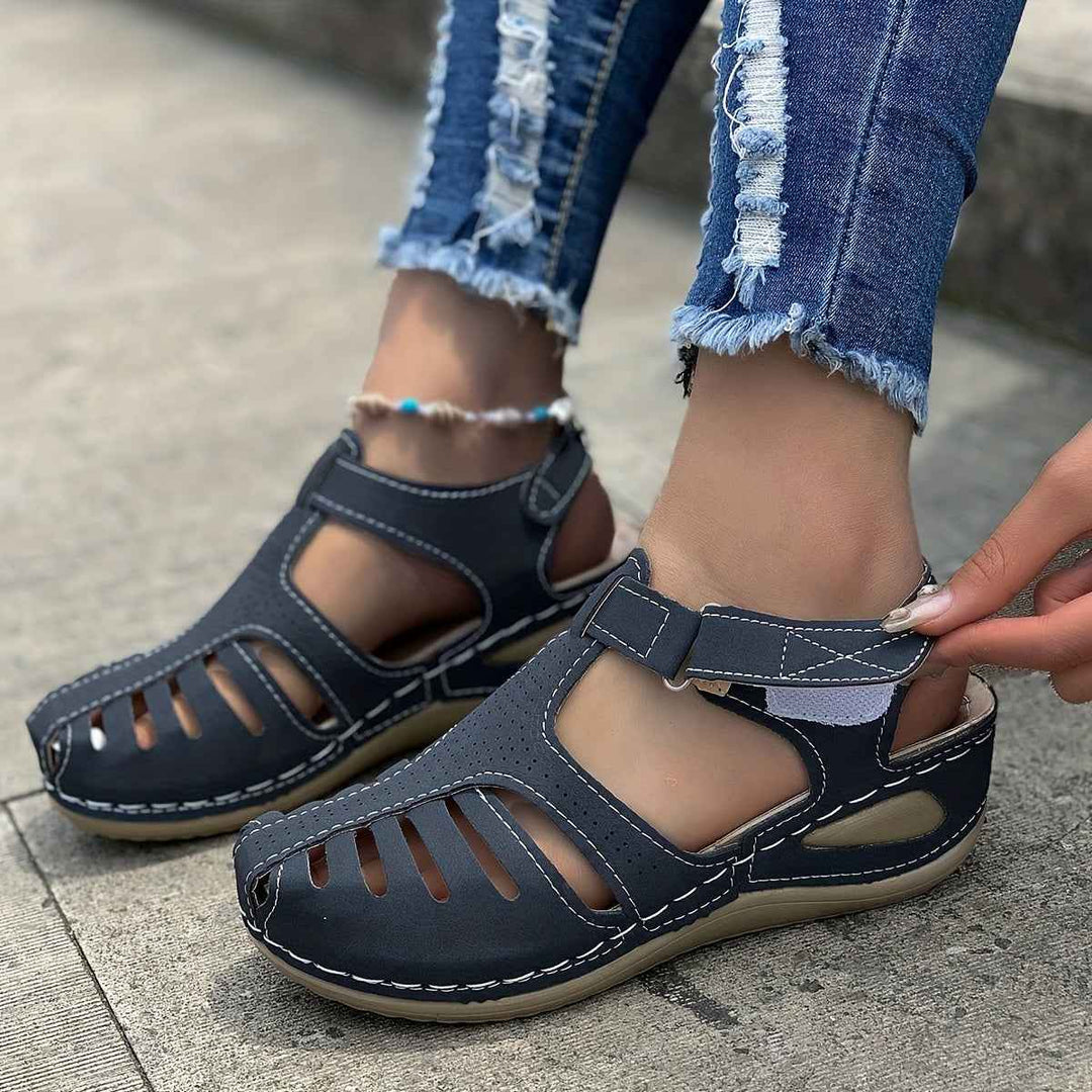 Maisie | Elegant Closed Women's Sandals - Stylish Footwear for Comfort and Fashion Dark Blue