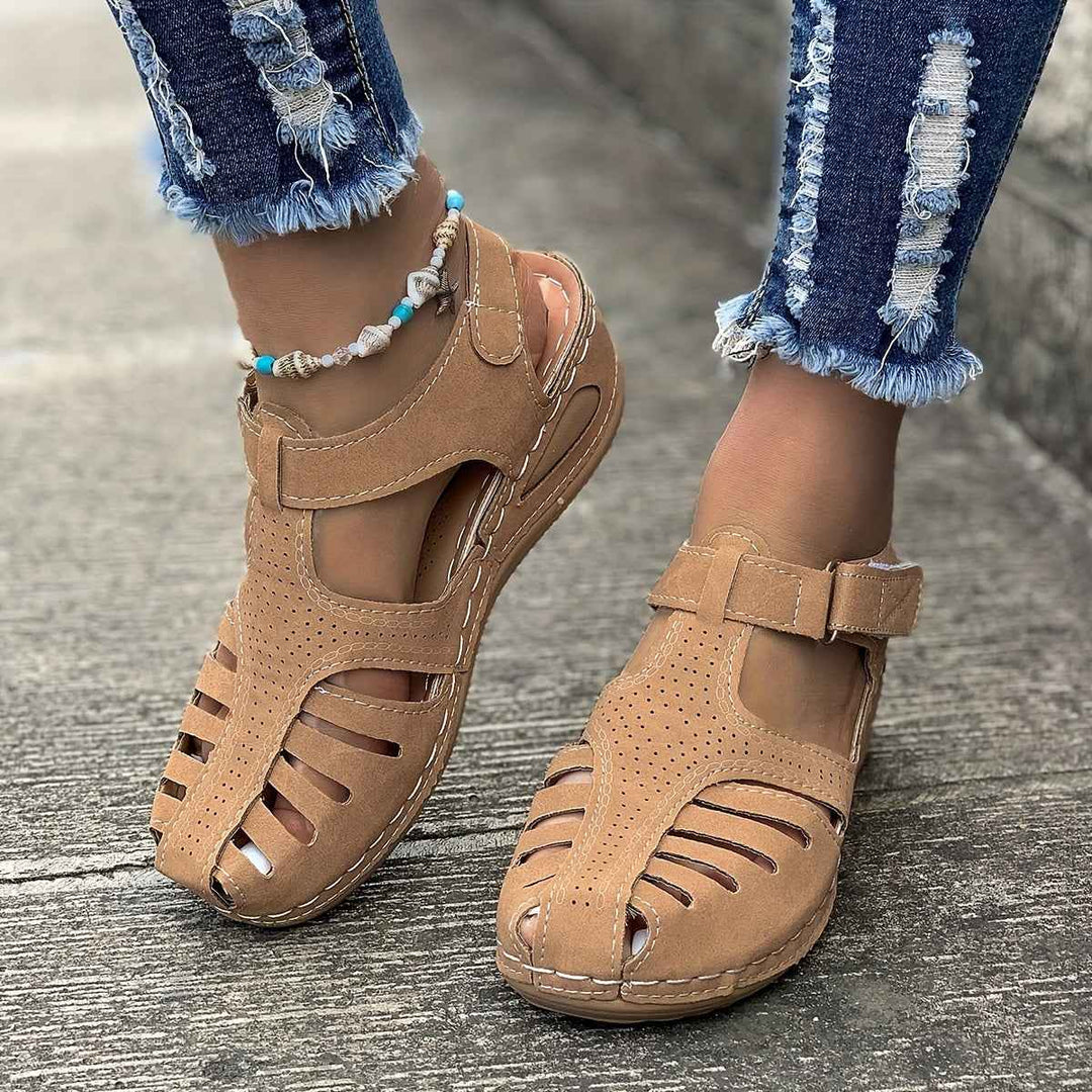 Maisie | Elegant Closed Women's Sandals - Stylish Footwear for Comfort and Fashion Khaki