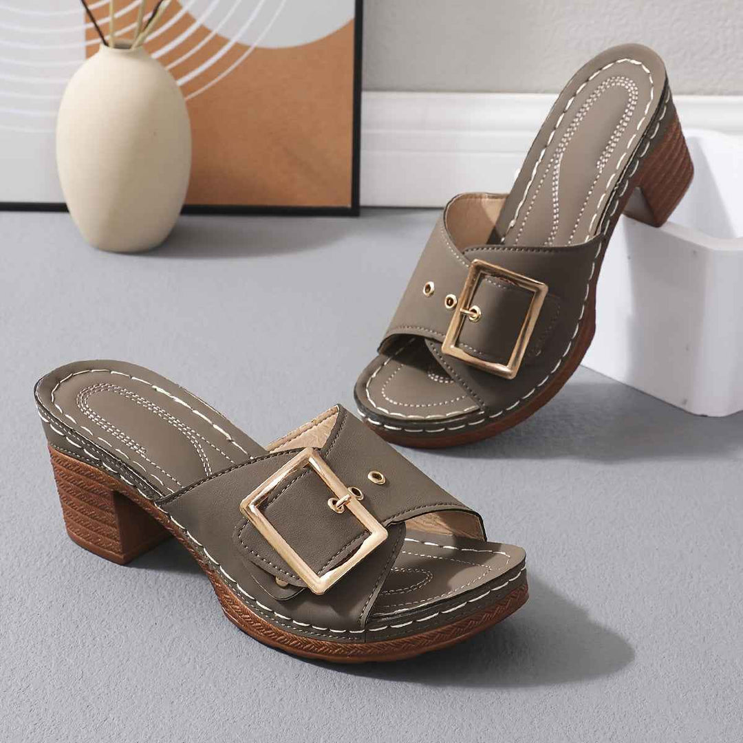 Samantha | Stylish Women's Leather Sandals - Comfortable Summer Footwear Coffee