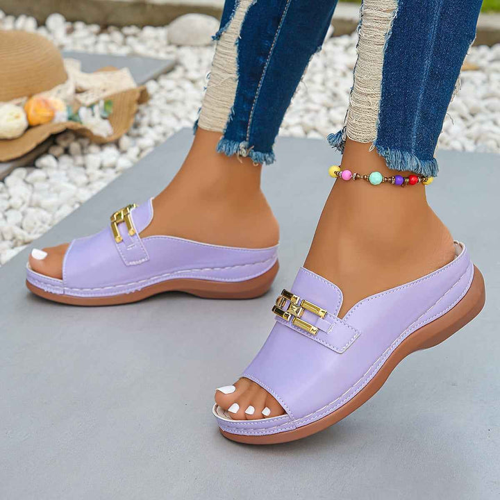 Eli | Elegant Women's Wedge Sandals for Comfort and Style Purple