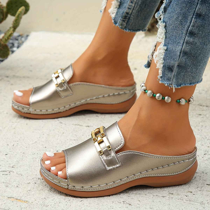 Eli | Elegant Women's Wedge Sandals for Comfort and Style Light Gray