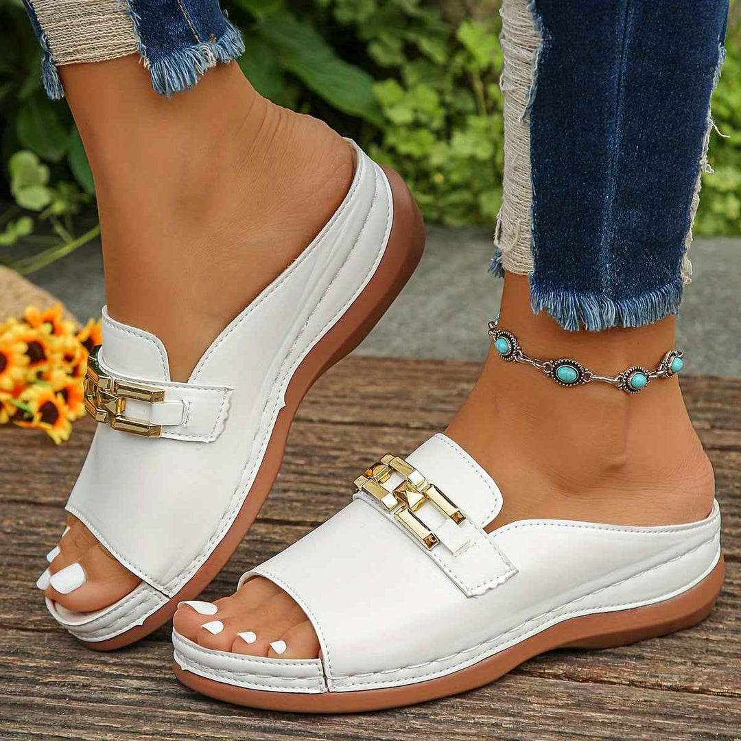 Eli | Elegant Women's Wedge Sandals for Comfort and Style White