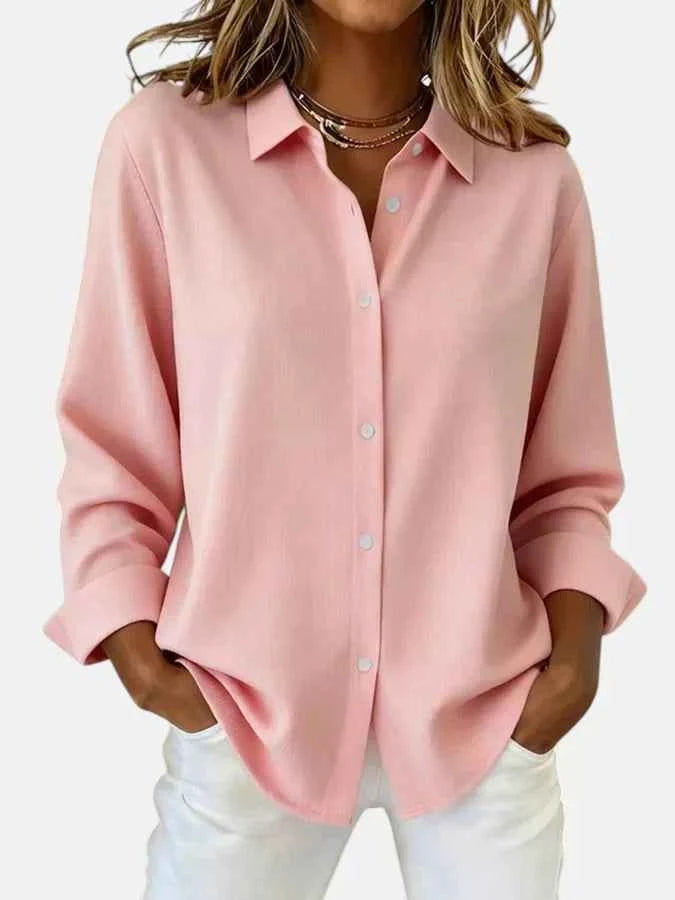 Women's Elegant Flow Blouse Pink