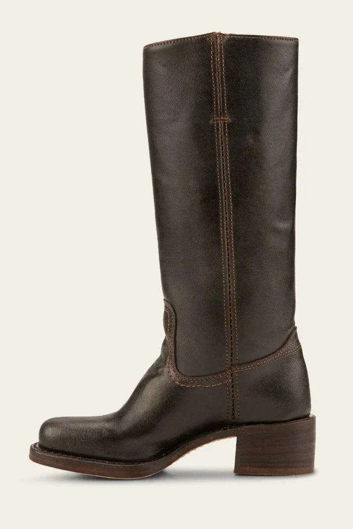 Women's Slim Fit Knee-High Boots with Structured Sole